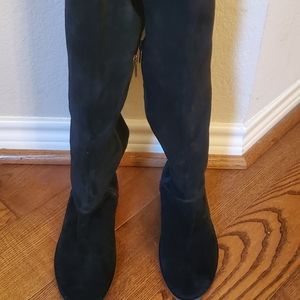UGG knee high black suede boots